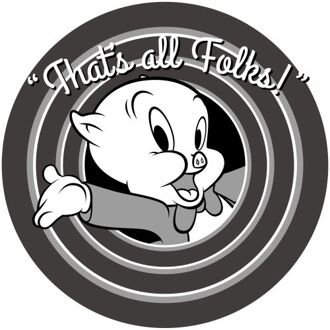Looney Tunes Porky Pig Circle Logo T-shirt - Wit - L