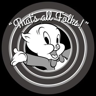 Looney Tunes Porky Pig Circle Logo T-shirt - Zwart - M