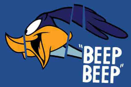 Looney Tunes Road Runner Beep Beep T-shirt - Blauw - S