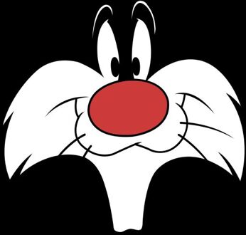 Looney Tunes Sylvester Face T-shirt - Zwart - 4XL