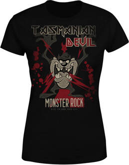 Looney Tunes Tasmanian Devil Monster Rock Dames T-shirt - Zwart - S