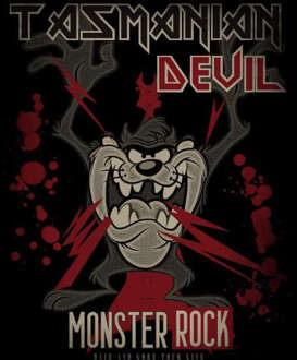Looney Tunes Tasmanian Devil Monster Rock Dames Trui - Zwart - M - Zwart