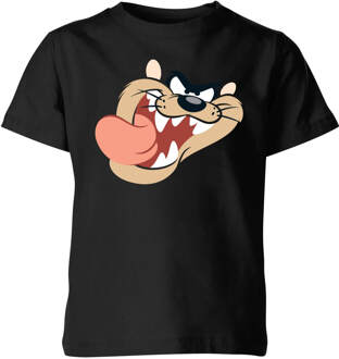 Looney Tunes Taz Face Kinder T-shirt - Zwart - 122/128 (7-8 jaar) - M