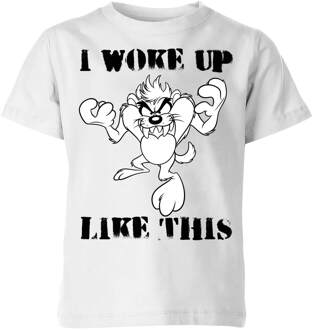 Looney Tunes Taz I Woke Up Like This Kinder T-shirt - Wit - 134/140 (9-10 jaar) - Wit