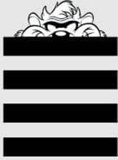 Looney Tunes Taz Stripes Pocket Print Dames T-shirt - Grijs - M