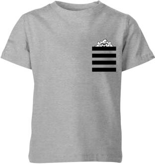 Looney Tunes Taz Stripes Pocket Print Kinder T-shirt - Grijs - 98/104 (3-4 jaar) - XS