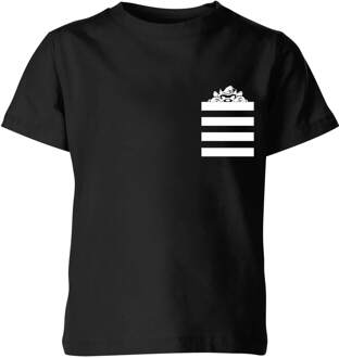 Looney Tunes Taz Stripes Pocket Print Kinder T-shirt - Zwart - 110/116 (5-6 jaar)