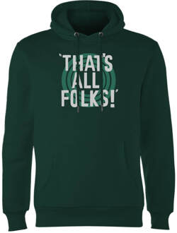 Looney Tunes That's All Folks Hoodie - Donkergroen - XXL