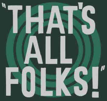 Looney Tunes That's All Folks T-shirt - Donkergroen - XL