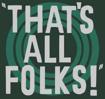 Looney Tunes That's All Folks Trui - Donkergroen - XL