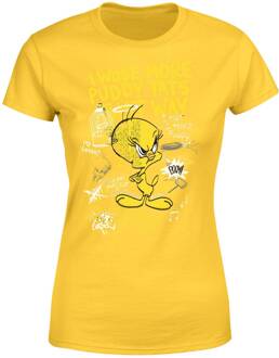 Looney Tunes Tweety Dames T-shirt - Geel - XL