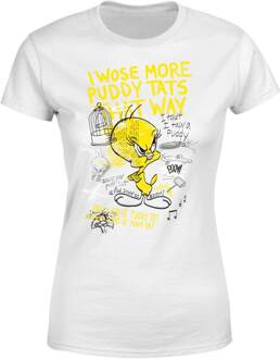Looney Tunes Tweety Dames T-shirt - Wit - L