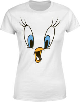 Looney Tunes Tweety Face Dames T-shirt - Wit - XXL
