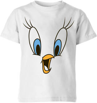 Looney Tunes Tweety Face Kinder T-shirt - Wit - 110/116 (5-6 jaar) - Wit - S