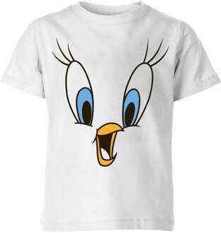 Looney Tunes Tweety Face Kinder T-shirt - Wit - 134/140 (9-10 jaar) - L