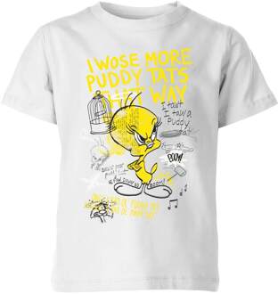 Looney Tunes Tweety Kinder T-shirt - Wit - 122/128 (7-8 jaar) - M