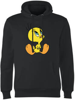 Looney Tunes Tweety Sitting Hoodie - Zwart - XL