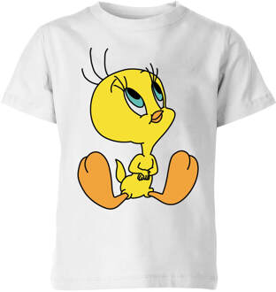 Looney Tunes Tweety Sitting Kinder T-shirt - Wit - 110/116 (5-6 jaar)