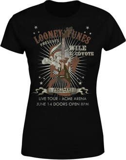 Looney Tunes Wile E Coyote Concert Dames T-shirt - Zwart - 3XL - Zwart