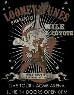 Looney Tunes Wile E Coyote Concert Dames Trui - Zwart - L - Zwart