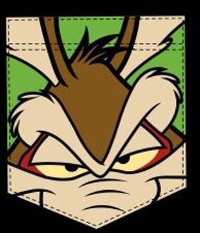 Looney Tunes Wile E Coyote Faux Pocket T-shirt - Zwart - 3XL