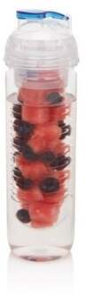 Loooqs Tritan drinkfles met fruit infuser - 500 ml - blauw