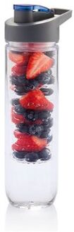 Loooqs Tritan drinkfles met fruit infuser - 800 ml - blauw Multikleur