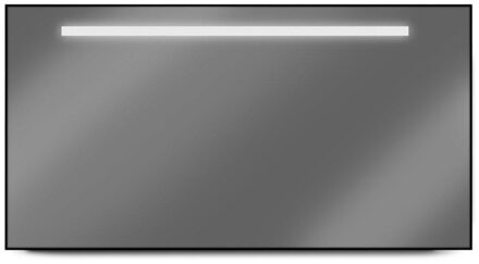 Looox Black Line Spiegel met LED verlichting 140x60 cm Zwart