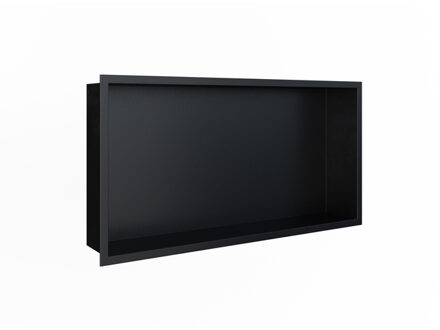 Looox BoX nis - 60X30X7cm - inbouw - met flens - zwart mat box60flmz