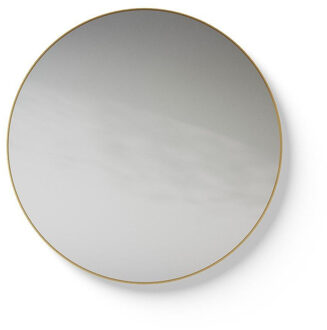 Looox Mirror Gold Line Round ronde spiegel 100cm mat goud SPGLR1000 Goud mat