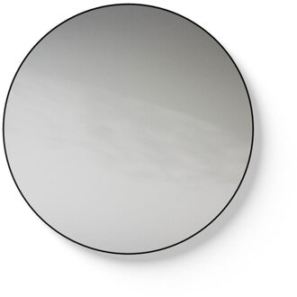 Looox Mirror Spiegel rond 70cm black line round zwart