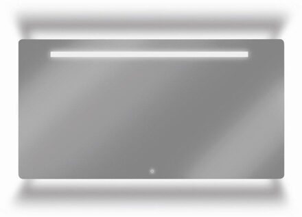 Looox Ml line spiegel 100x70 led verlichting onder plus boven plus geintegreerd spml21000700 Aluminium