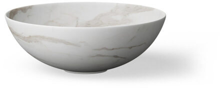 Looox sink collection opzetwastafel diameter 40cm calacatta wwk40ca Overig mat