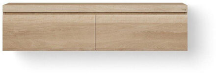 Looox Wood Wooden Drawer Box 160x46x45 cm Old Grey