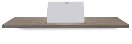Looox Wooden collection bath shelf 78cm met houder mat wit eiken mat wit