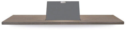 Looox Wooden collection bath shelf 88cm met houder antraciet eiken antraciet wbshelf88a Old grey
