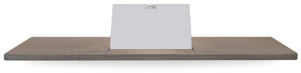 Looox Wooden collection bath shelf 88cm met houder mat wit eiken mat wit wbshelf88mw Old grey