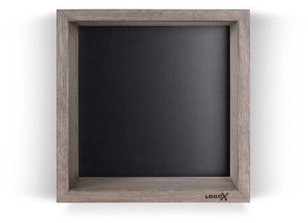 Looox Wooden Collection wand box met achterplaat mat zwart eiken/mat zwart