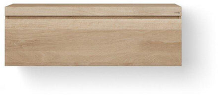 Looox Wooden Drawer Box 120 cm met 1 lade, old grey eiken