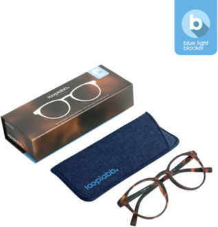 Looplabb blue light blocker sterkte +2,50 model papillon turtle