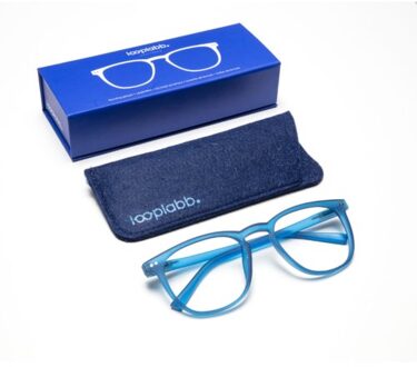 Looplabb leesbril sterkte +1,00 model the george donker blauw