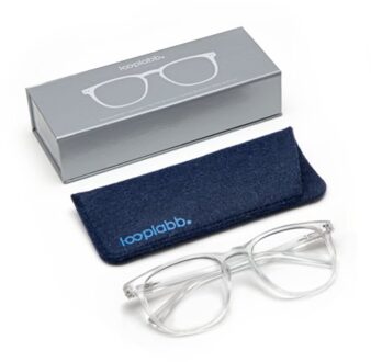 Looplabb leesbril sterkte +1,00 model the george (xl) kristal helder