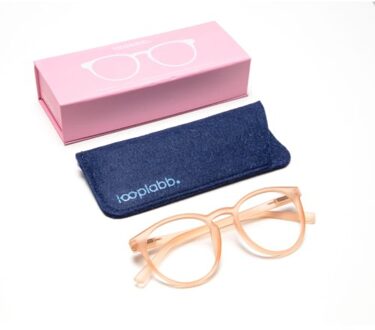 Looplabb leesbril sterkte +1,50 model papillon licht roze