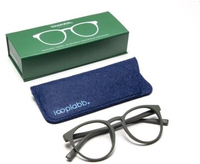 Looplabb leesbril sterkte +1,50 model papillon olijf groen