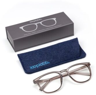 Looplabb leesbril sterkte +1,50 model the george kristal zwart