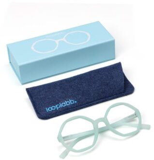 Looplabb leesbril sterkte +2,00 model lolita licht blauw