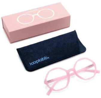 Looplabb leesbril sterkte +2,00 model lolita licht roze