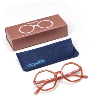 Looplabb leesbril sterkte +2,00 model lolita mauve