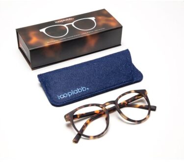 Looplabb leesbril sterkte +2,00 model papillon schildpad