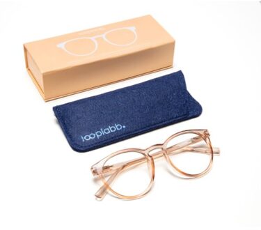 Looplabb leesbril sterkte +2,50 model papillon kristal champagne